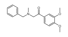 α-(N-methyl-N-benzylamino)-3,4-dimethoxyacetophenone Structure