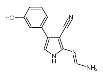 N'-(3-cyano-4-(3-hydroxyphenyl)-1H-pyrrol-2-yl)formamidine结构式