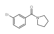(3-溴苯甲酰基)吡咯烷结构式