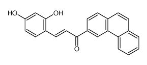3-(2,4-dihydroxyphenyl)-1-phenanthren-3-ylprop-2-en-1-one结构式