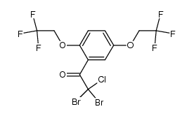 2,5-bis(2,2,2-trifluoroethoxy)-α,α-dibromo-α-chloroacetophenone结构式
