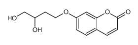 (+/-)-7-(3,4-dihydroxybutyloxy)-2H-1-benzopyran-2-one结构式