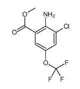 2-氨基-3-氯-5-(三氟甲氧基)苯甲酸甲酯结构式