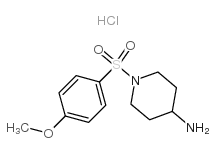 1-(4-甲氧基苯磺酰基)哌啶-4-胺盐酸盐结构式
