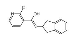 2-氯-N-(2,3-二氢-1H-茚-2-基)烟酰胺结构式