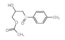 [2-hydroxy-3-(4-methylphenyl)sulfinyl-propyl] acetate structure