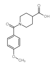 1-(4-甲氧基苯甲酰基)哌啶-4-羧酸结构式