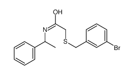2-[(3-bromophenyl)methylsulfanyl]-N-(1-phenylethyl)acetamide Structure