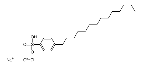 sodium,4-tetradecylbenzenesulfonic acid,hypochlorite Structure
