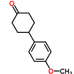 4-(4-甲氧基苯基)环己酮结构式