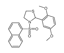 (9CI)-2-(2,5-二甲氧基苯基)-3-(1-萘磺酰基)-噻唑烷结构式