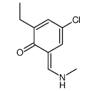 (6E)-4-chloro-2-ethyl-6-(methylaminomethylidene)cyclohexa-2,4-dien-1-one结构式