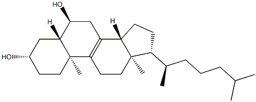 5α-Cholest-8-ene-3β,6α-diol Structure