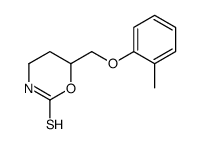 3,4,5,6-Tetrahydro-6-(o-tolyloxymethyl)-2H-1,3-oxazine-2-thione结构式