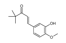 (E)-1-(3-hydroxy-4-methoxyphenyl)-4,4-dimethylpent-1-en-3-one Structure