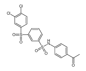 N-(4-acetylphenyl)-3-(3,4-dichlorophenyl)sulfonylbenzenesulfonamide Structure