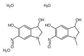 1-methyl-6-nitroso-2,3-dihydroindole-3,5-diol,trihydrate Structure