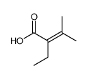 2-ethyl-3-methylbut-2-enoic acid结构式