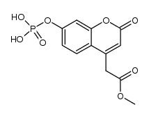 7-(dihydroxyphosphoryloxy)coumarin-4-acetic acid methyl ester Structure