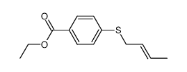 trans-2-(But-2-enyl-1-thio)-benzoesaeureethylester Structure