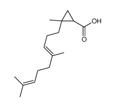 2-(4,8-dimethylnona-3,7-dienyl)-2-methylcyclopropane-1-carboxylic acid结构式