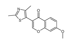 3-(2,4-dimethyl-1,3-thiazol-5-yl)-7-methoxychromen-4-one结构式