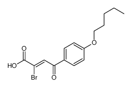 2-bromo-4-oxo-4-(4-pentoxyphenyl)but-2-enoic acid Structure
