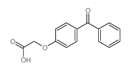 (4-苯甲酰基苯氧基)-乙酸结构式