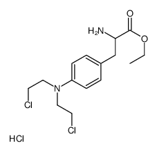 ethyl 2-amino-3-[4-[bis(2-chloroethyl)amino]phenyl]propanoate,hydrochloride Structure