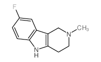 8-氟-2-甲基-2,3,4,5-四氢-1H-吡啶[4,3-b]吲哚结构式