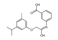 3-[[2-(3-methyl-5-propan-2-ylphenoxy)acetyl]amino]benzoic acid Structure