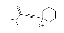 1-(1-hydroxy-cyclohexyl)-4-methyl-pent-1-yn-3-one结构式