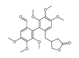[(butanolidyl-4)-3 methyl]-6 formyl-6' hexamethoxy-2,3,4,2',3',4' biphenyle结构式