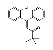 1-(2-chlorophenyl)-4,4-dimethyl-1-phenylpent-1-en-3-one Structure