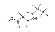 methyl hydrogen 2-([(tert-butyl)dimethylsilyl]oxymethyl)-2-methylmalonate Structure
