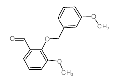 3-甲氧基-2-[(3-甲氧基苄基)氧基]苯甲醛结构式