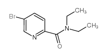 5-溴-N,N-二乙基吡啶甲酰胺结构式
