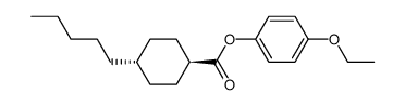 反-戊基环己烷甲酸-对-乙氧基苯酚酯结构式