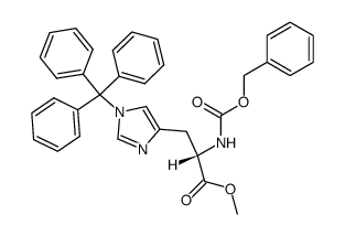Nα-benzyloxycarbonyl-Nim-triphenylmethyl-L-histidine methyl ester Structure
