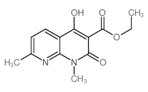 4-羟基-1,7-二甲基-2-氧代-1,2-二氢-1,8-萘啶-3-羧酸乙酯结构式