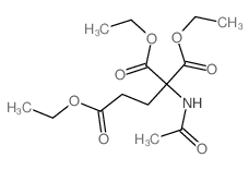 1,1,3-Propanetricarboxylicacid, 1-(acetylamino)-, 1,1,3-triethyl ester结构式