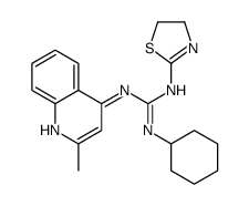 2-cyclohexyl-1-(4,5-dihydro-1,3-thiazol-2-yl)-3-(2-methylquinolin-4-yl )guanidine结构式