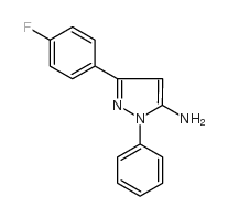 3-(4-氟苯基)-1-苯基-1H-吡唑-5-胺结构式