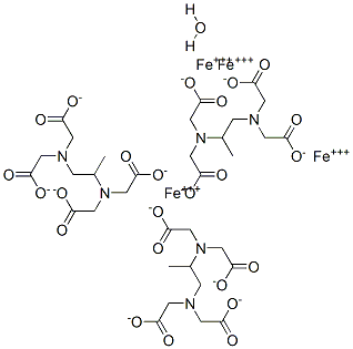 1,2-Diaminopropane-N,N,N',N'-tetraacetic acid ferric hydrate Structure