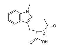 1-methyl-α-N-acetyl-DL-tryptophan结构式