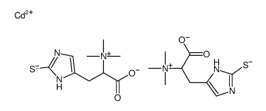 cadmium(2+),3-(2-sulfido-1H-imidazol-5-yl)-2-(trimethylazaniumyl)propanoate Structure