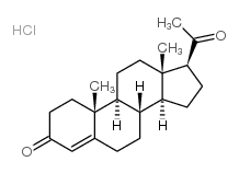 孕甾-4-烯-3,20-二酮盐酸盐结构式