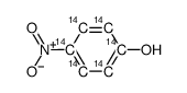 4-硝基苯酚-ul-14C结构式