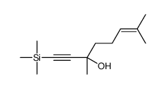 3,7-dimethyl-1-trimethylsilyloct-6-en-1-yn-3-ol结构式
