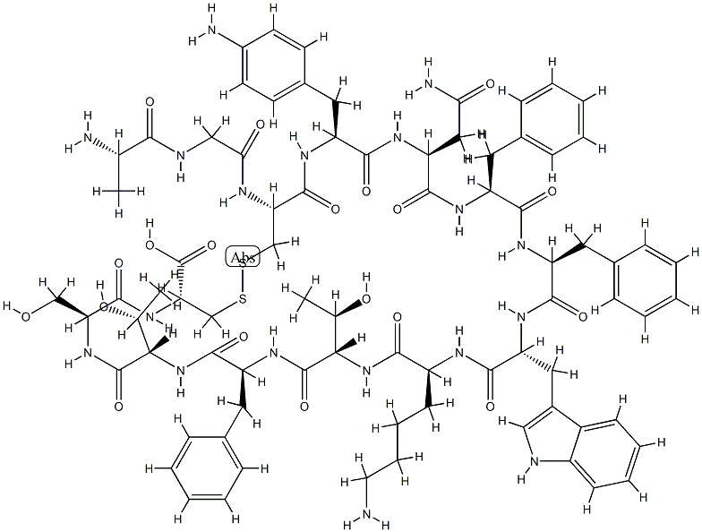 somatostatin, 4-NH2-Phe(4)-Trp(8)- structure